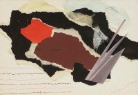 Sylvia Pollock Mixed Media "Untitled" Torn Paper Collage