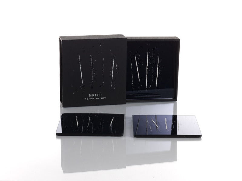 "The Night You Left" Mirrored Coasters - Black