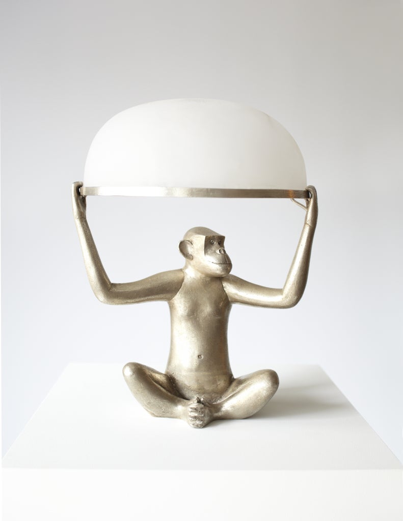 Singe Allume - Sculpture by Francois-Xavier Lalanne