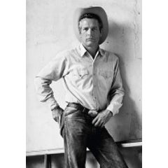 Paul Newman Cowboy Hat B/W 5