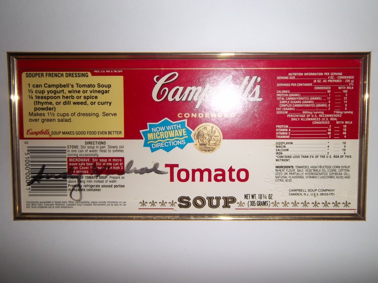 campbell's tomato soup label