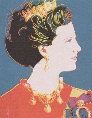 Queen Margrethe II of Denmark, 1985 - Print by Andy Warhol