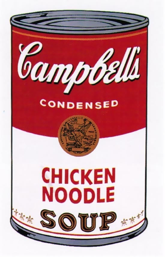 Andy Warhol Figurative Print - Campbell
s Soup I: Chicken Noodle, 1968
