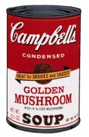 Vintage Campbell's Soup II: Golden Mushroom,  1969