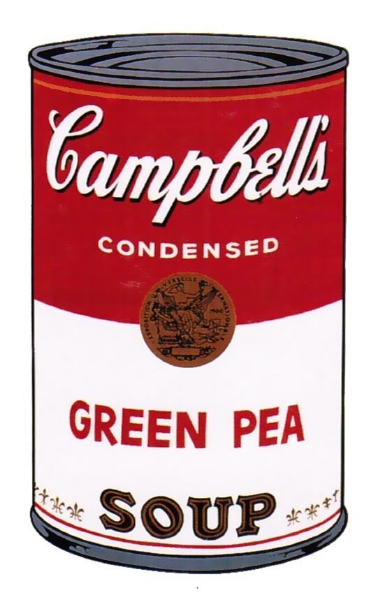 Andy Warhol Figurative Print - Campbells Soup I: Green Pea 1968