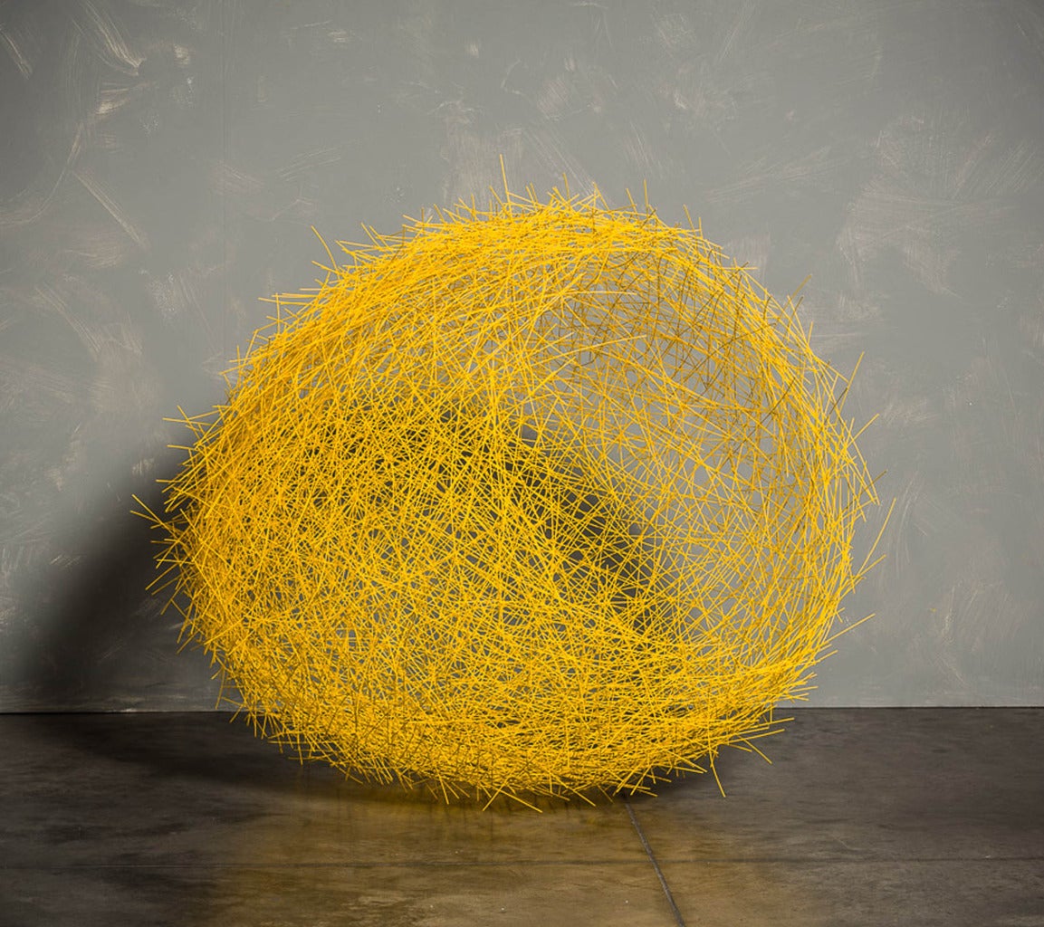 Yellow Nest - Sculpture by Ricardo Cardenas