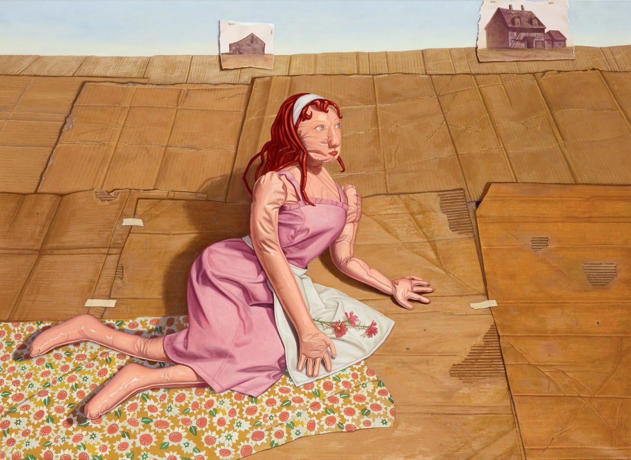 Vera Girl in a Field (after Christina's World by Andrew Wyeth