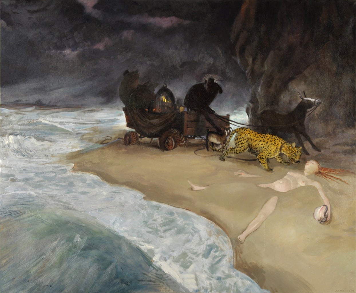 Barnaby Fitzgerald Figurative Painting - The Rescue of Ariadne