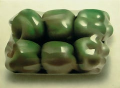 Shrink-Wrapped Green Peppers