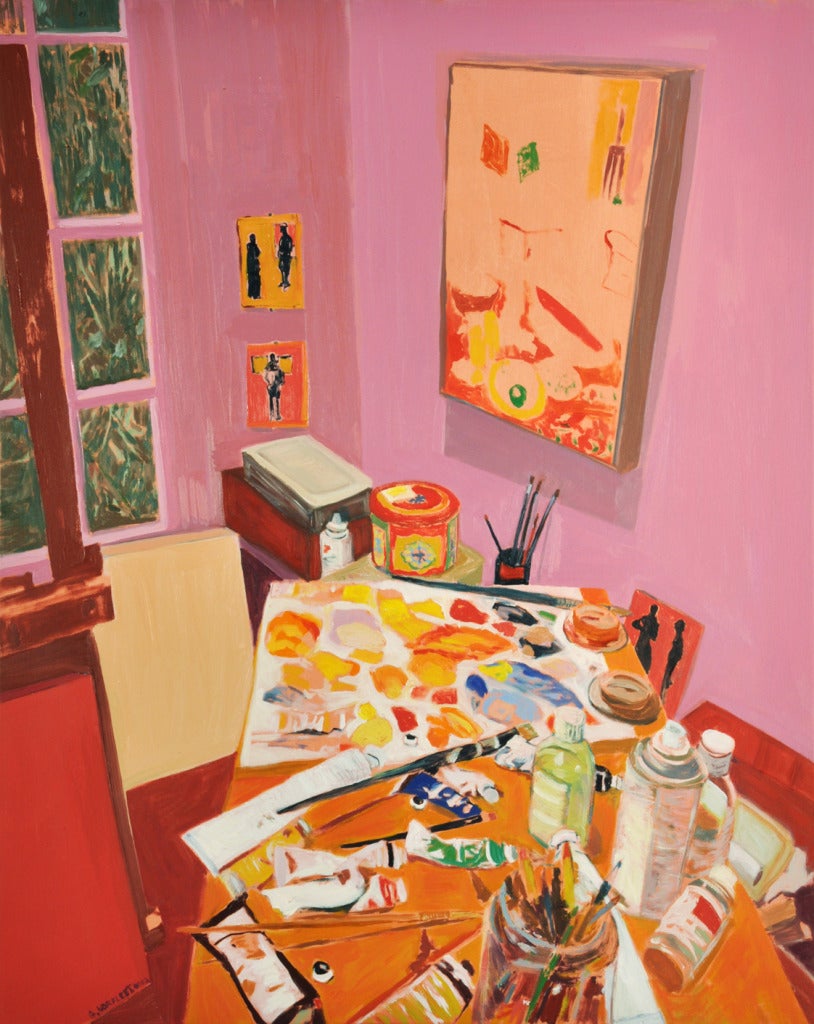 Gail Norfleet Interior Painting – Palette aus Kunstharz