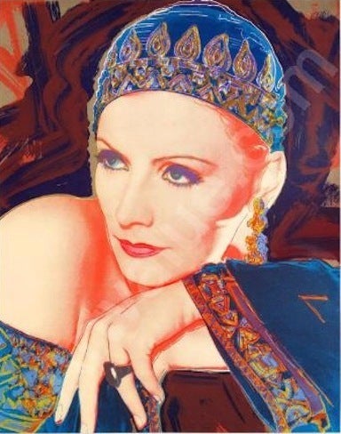 Rupert Jasen Smith Portrait Print -  Greta Garbo: Mata Hari, 1988