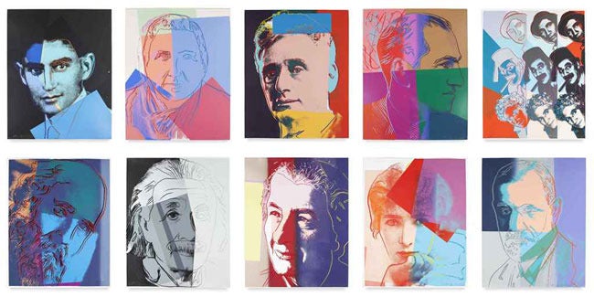 Andy Warhol Portrait Print - Ten Portraits of Jews of the Twentieth Century II.226-235