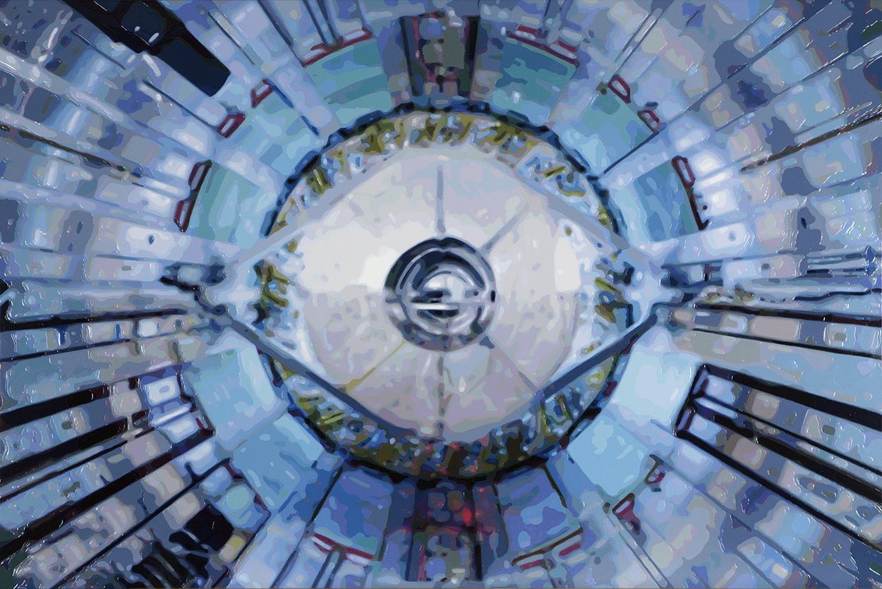 Timothy Tompkins Landscape Painting - Super Collider v. 11