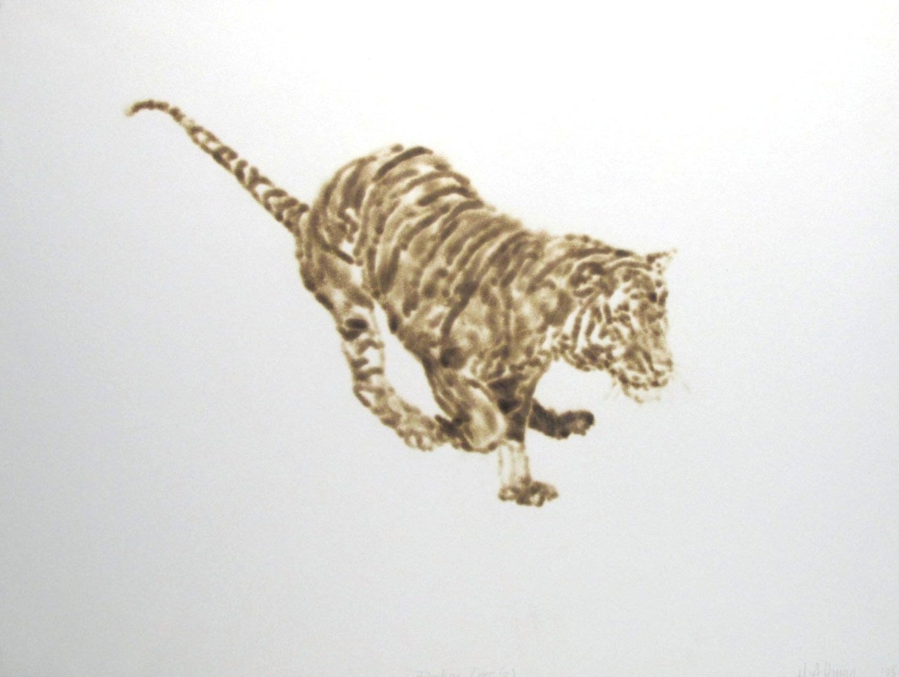Helen Altman Animal Art - Rushing Tiger