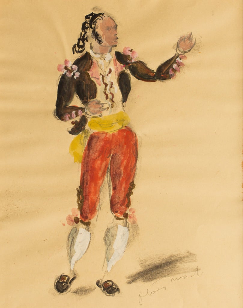 Oliver Hilary Sambourne Messel Figurative Art - Costume Design By Oliver Messel For The Marriage Of Figaro