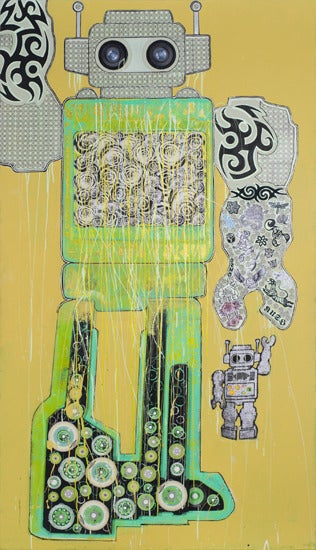 Robot - Painting by Gonzalo Papantonakis