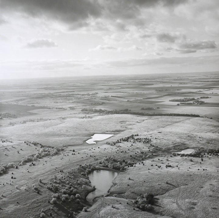 Terry Evans Black and White Photograph - Pond and Sky, Western Saline County, Kansas, May 8, 1991