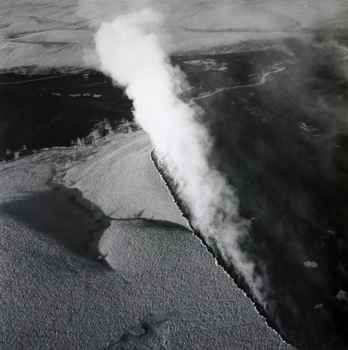 Terry Evans Black and White Photograph - Spring Prairie Burning, Chase County, Kansas, April 1994