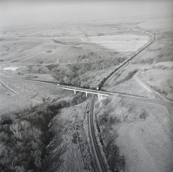 Train and Bridge, February 13, 1993 - Photograph by Terry Evans