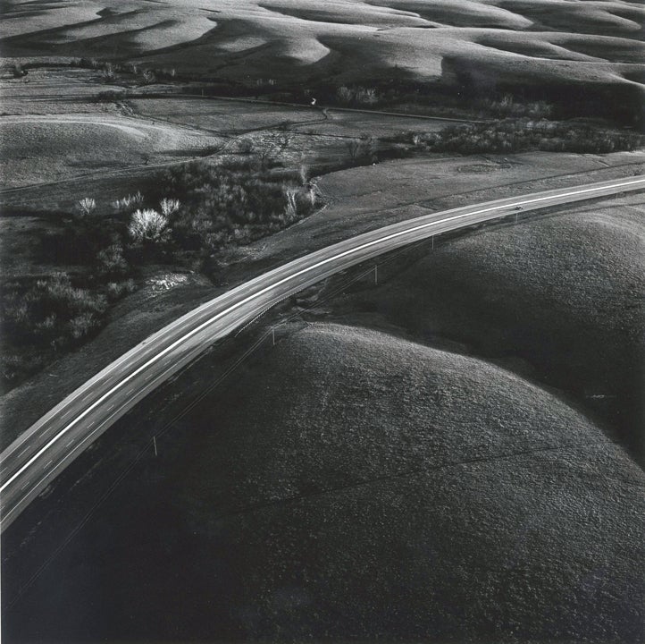 Terry Evans Black and White Photograph - Intersecting the Flint Hills, April, 1994
