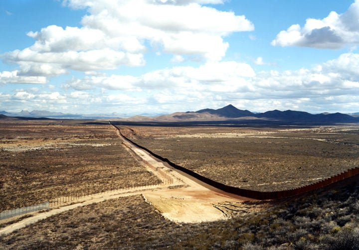 Untitled [border fence, near Naco, AZ] - Photograph by Victoria Sambunaris