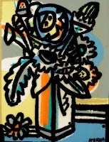 Chrysanthemum and Trumpet Flowers