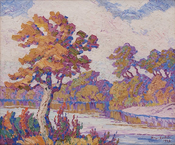 Smoky River, Kansas, 1926 - Expressionist Art by Sven Birger Sandzen