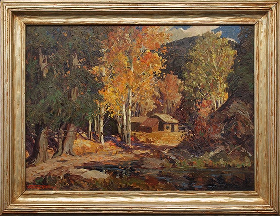 Fremont Ellis Landscape Painting - Autumn in Taos Canyon