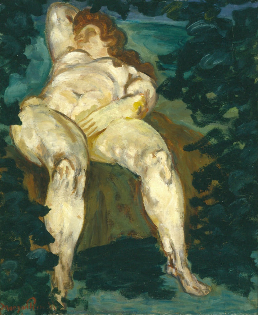 Untitled (Reclining Nude) - Painting by Morgan Russell