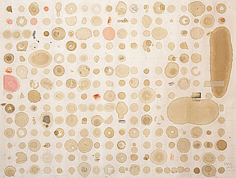 Tea Stain, No. 3 - Mixed Media Art by Liang Quan