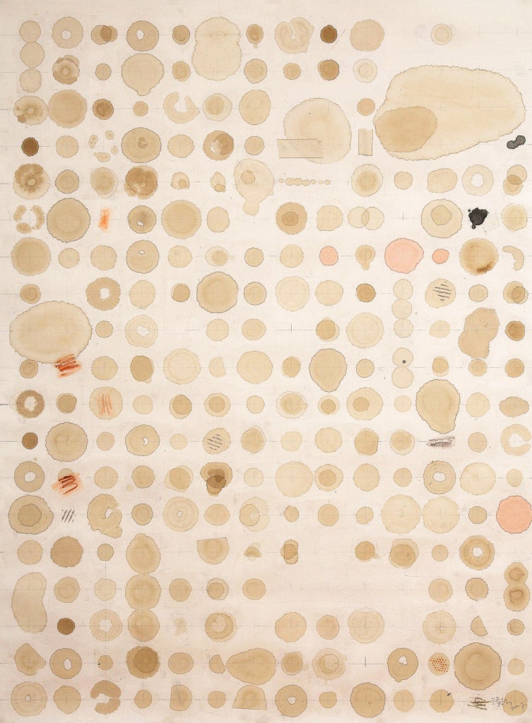 Tea Stain, No. 7B - Mixed Media Art by Liang Quan