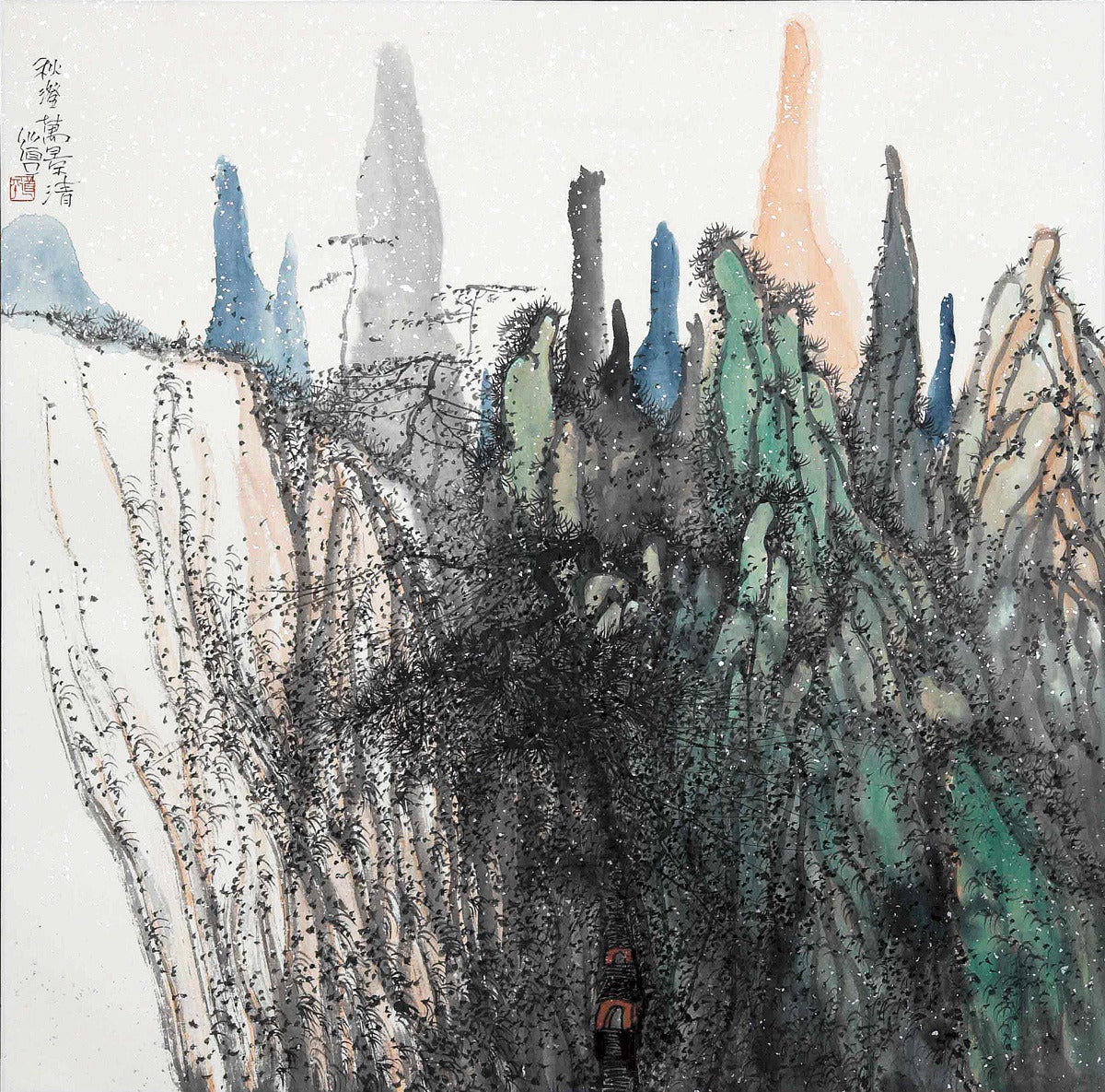 Zhu Daoping Landscape Art - Crisp Autumn View Goes on Forever