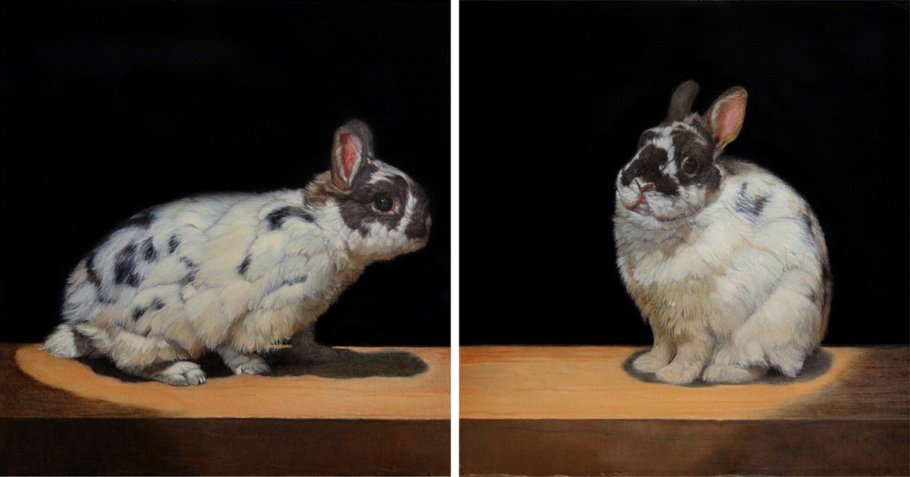 Patricia Traub - Netherland Dwarf Rabbit 1 and 2 at 1stDibs