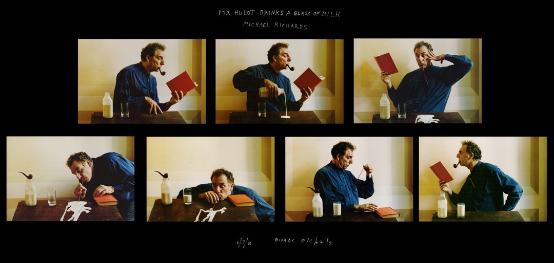 Mr. Hulot drinks a glass of milk - Photograph by Duane Michals