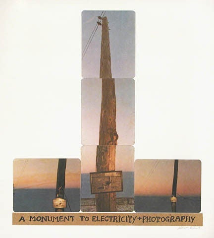 Robert Frank Color Photograph - A Monument to Electricity and Photography, Mabou