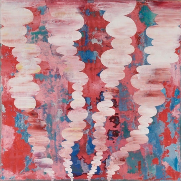 Perry Burns Abstract Painting - Cotton Candy Twisters