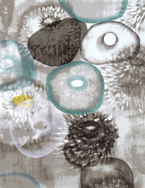 Ross Bleckner Abstract Print - Happiness for Instance II