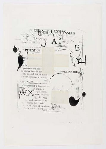 Haiku to words as used by Apollinaire (II) - Mixed Media Art by Maria Noel