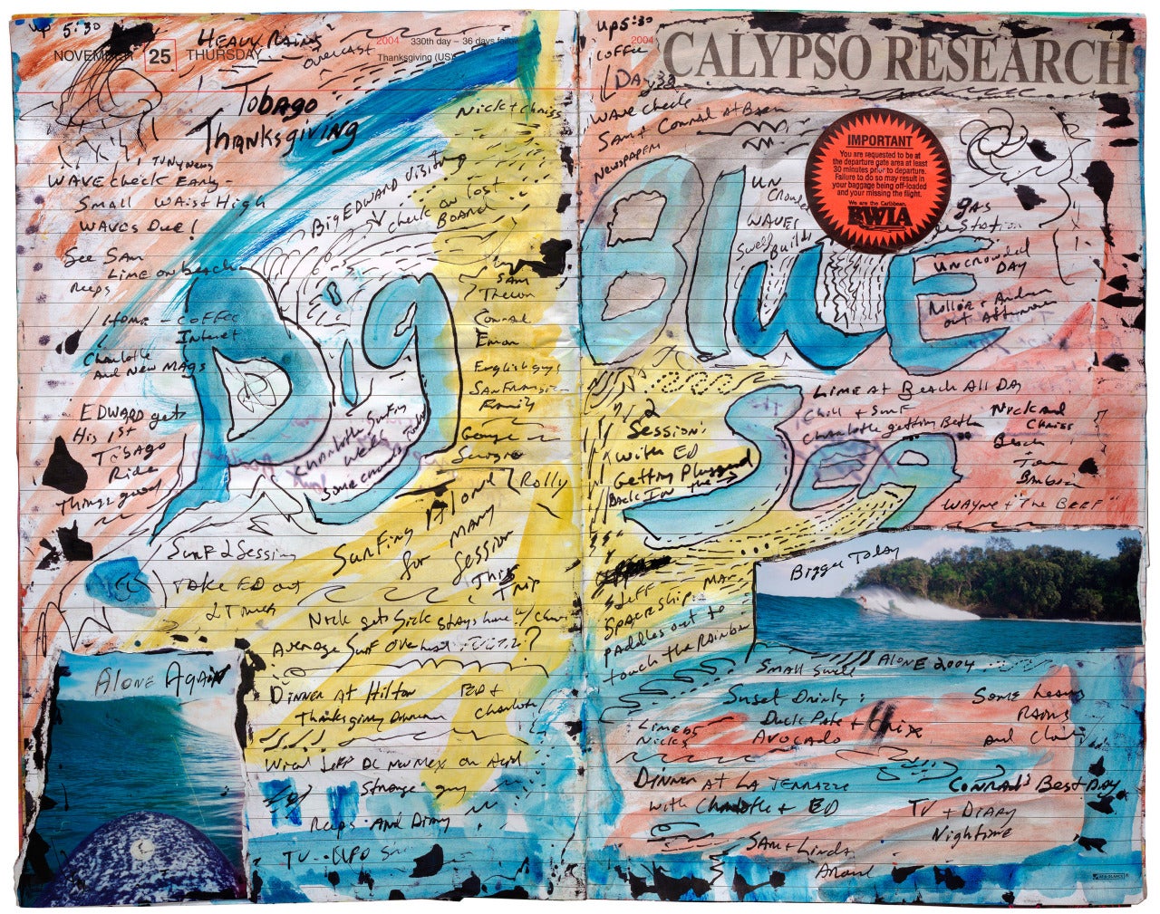 Tony Caramanico Abstract Print - The Surf Journals: Big Blue, November 25-26, 2004