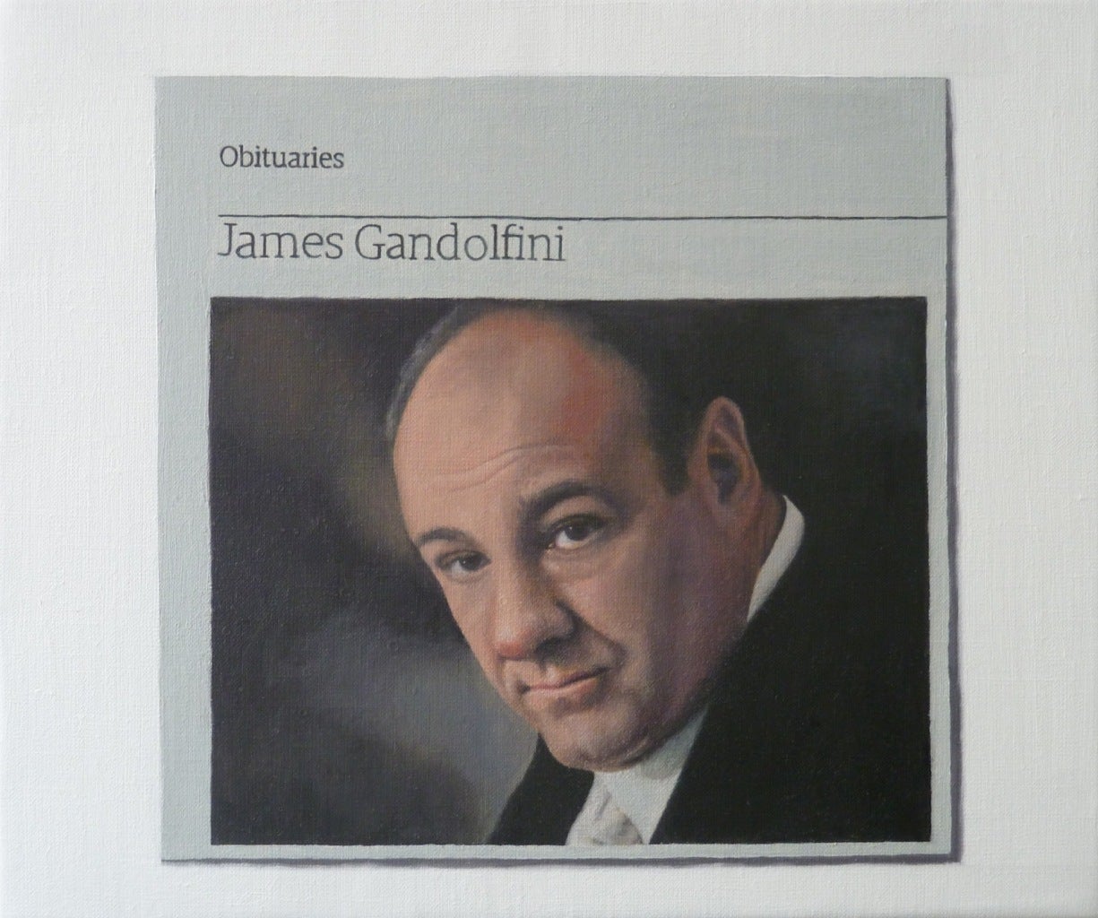 Hugh Mendes Portrait Painting - Obituary: James Gandolfini
