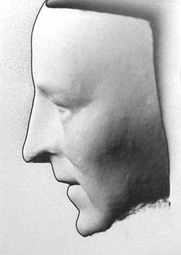Death Mask (thought to be Amadeo Modigliani), circa 1920 - Photograph by Man Ray