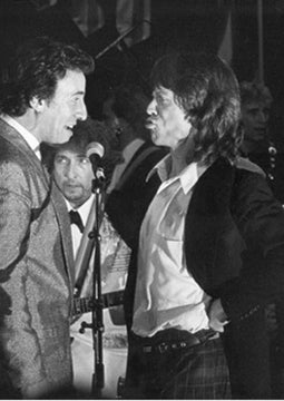 Bruce Springsteen, Mick Jagger, and Bob Dylan