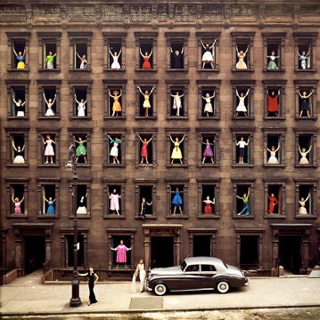 Ormond Gigli Landscape Photograph - Girls in the Windows, New York