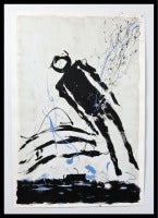 The Boy Who Came From the Sea - narrative, abstracted figurative work on paper