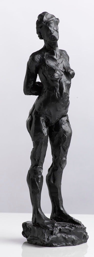 Sculpture VIII 1/8 - emotive, nude, female, figurative, patina, bronze statuette - Gold Figurative Sculpture by Richard Tosczak