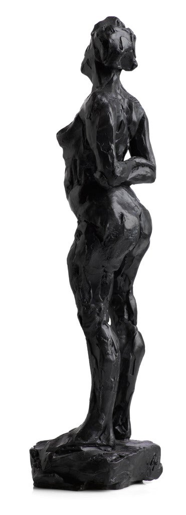 Sculpture VIII 1/8 - emotive, nude, female, figurative, patina, bronze statuette For Sale 1