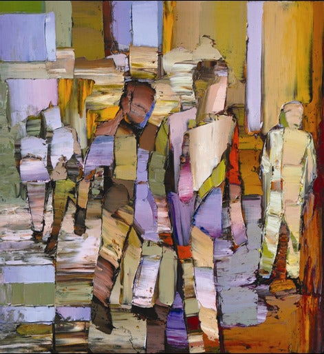Christopher Langstroth Figurative Painting - Approaching Orange