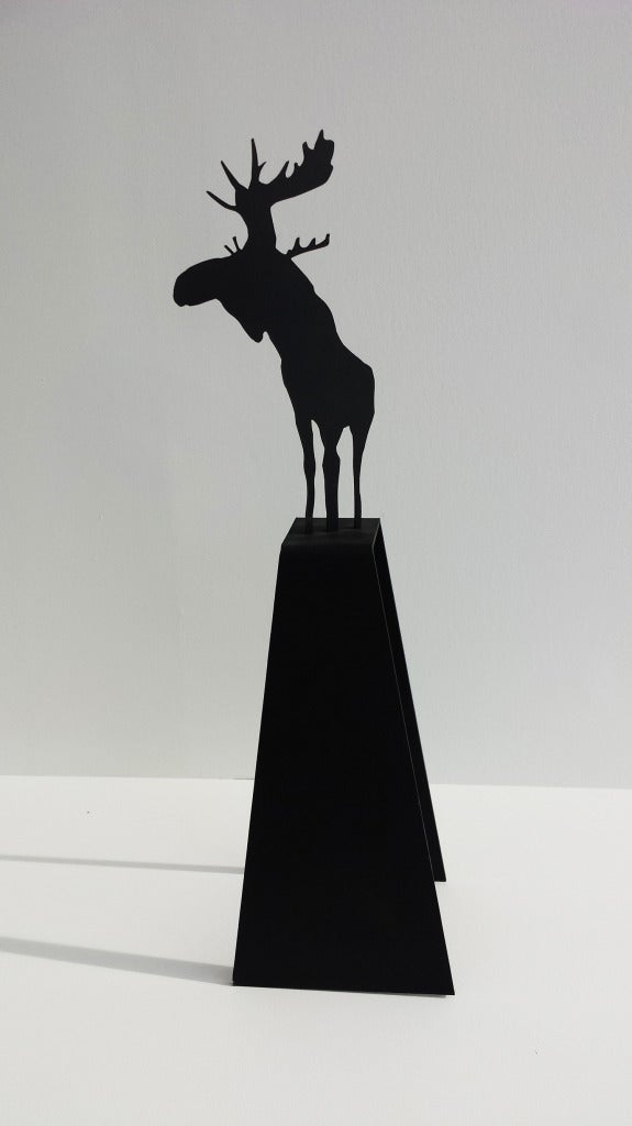 Charles Pachter Figurative Sculpture - Small Moose 4/4
