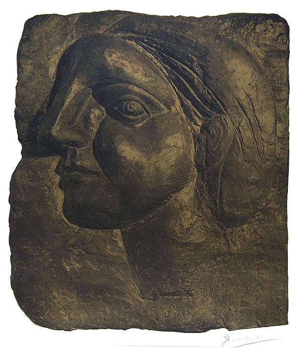 Pablo Picasso Portrait Print - Tete de Femme (Marie-Therese) [Head of a Woman]