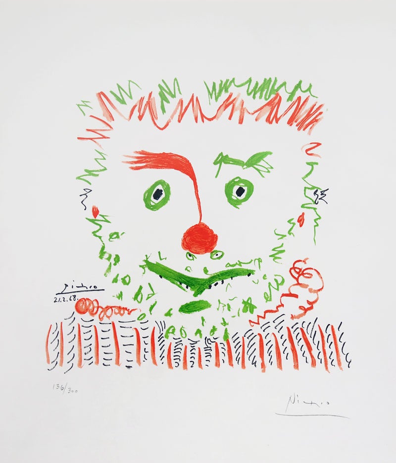 Pablo Picasso Figurative Print – Le Clown (Der Clown)